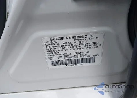 2012 Infiniti G37 Journey z USA, uszkodzony, nr VIN JN1CV6AP0CM933149